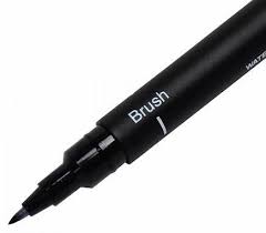 Fineliner Uni-ball PIN Brush noir