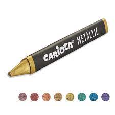 Crayons de cire Carioca Metallic, 8 coul