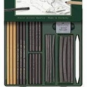 Fusains secs et naturels avec accessoires PITT
Faber-Castell, assortiment 24 pièces