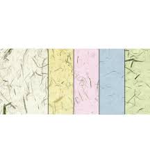 Papier bambou assortiment 5 feuilles 35g/m2, 23 x 33cm