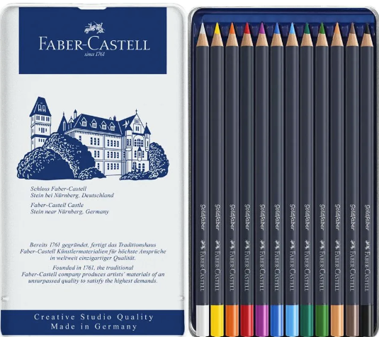 Crayons de couleur aquarelle 12 couleurs Faber Castell