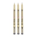 Feutres à encre de Chine, set de 3 pièces noir (0.3 / 0.4 / 0.5 mm)