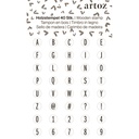 Timbre  «alphabet & chiffres»  20 x 28 mm jeu 40 pièces