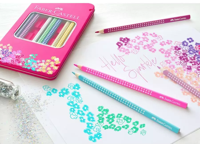 Crayons en couleur Sparkle 12 couleurs