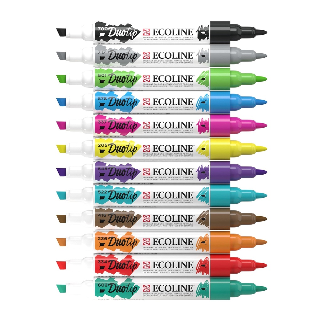 Ecoline Duotip set de base - 12 couleurs