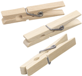 Pincettes en bois 7.2 cm (50 pièces)