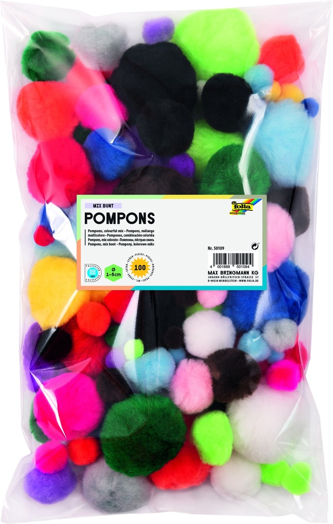 Assortiment de pompons (100 pièces)