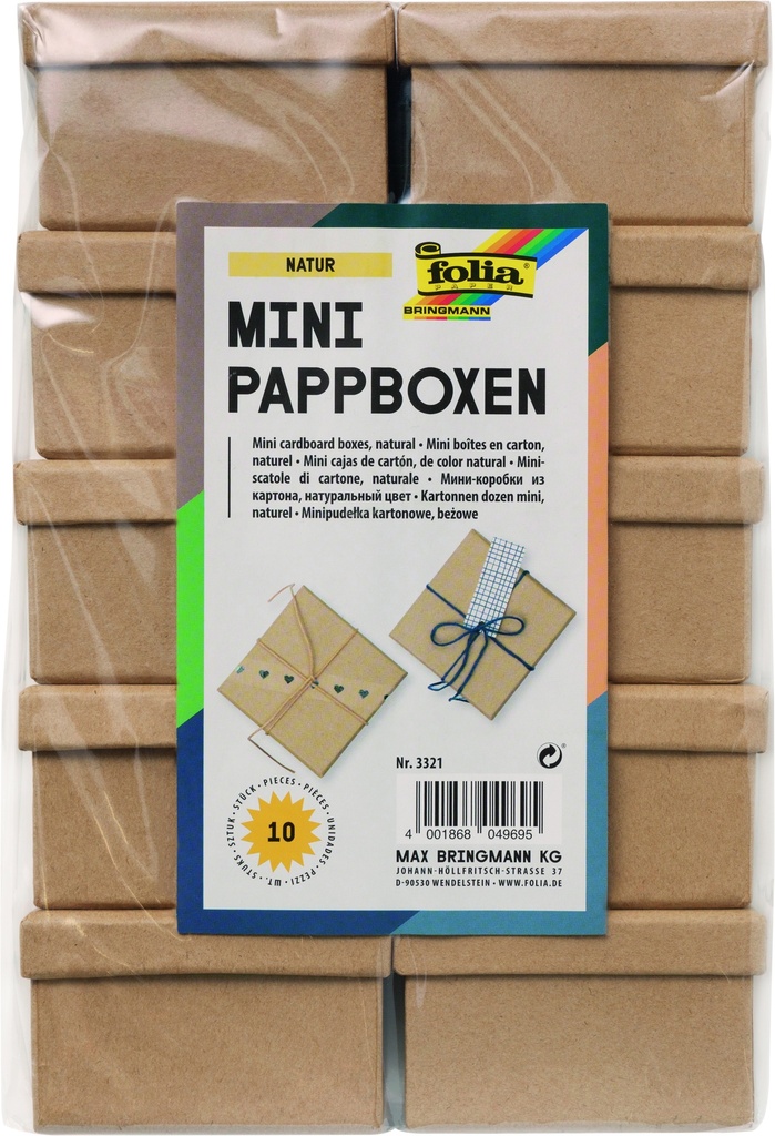 Boîtes en carton 7.5 x 7.5 x 4.5 cm (10 pièces)