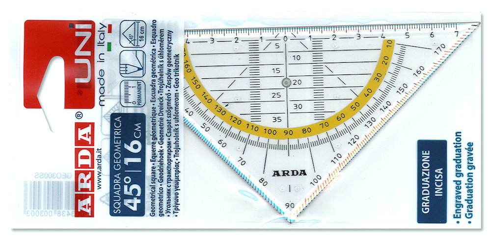 Equerre géométrique 16 cm