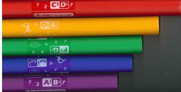 Tubes à sons «Boomwhackers» chromatique lot de 5 notes