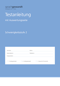 Sprachgewandt KG und 1. Klasse Testanleitung Schwierigkeitsstufe 2 (10 Stück)