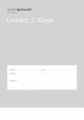 Sprachgewandt Lesetest 2. Klasse (10 Exemplare)