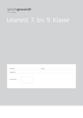 Sprachgewandt Lesetest 7. - 9. Klasse (10 Exemplare)