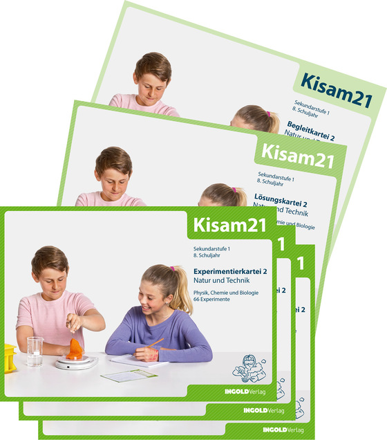 Kisam 21 - Experimentierkartei 2, Schulbundle (8 Experimentierkarteien, 1 Lösungskartei, 1 Begleitkartei)