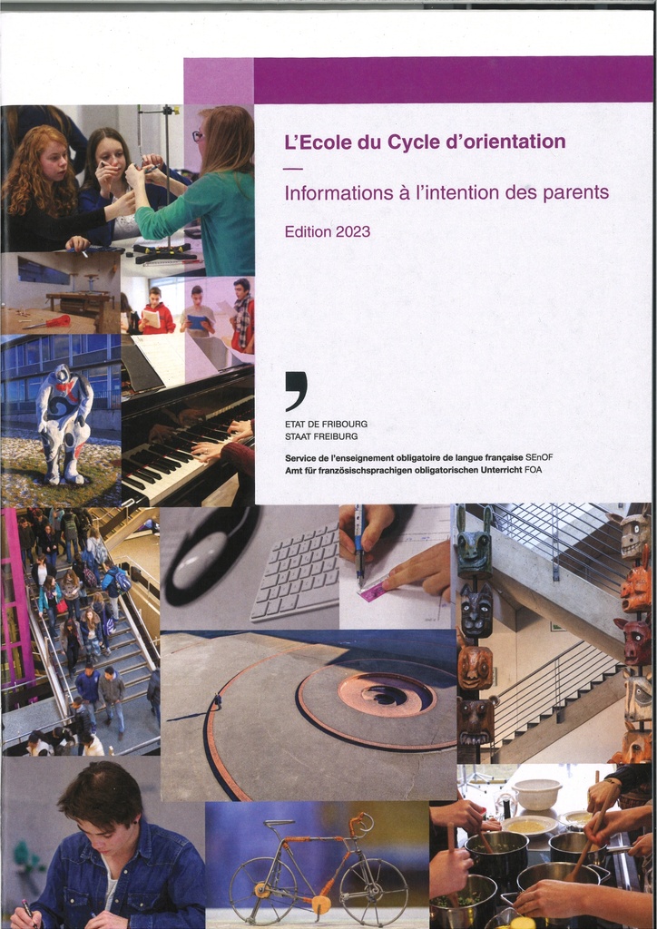 Brochure d'information L' Ecole du Cycle d'orientation Edition 2023