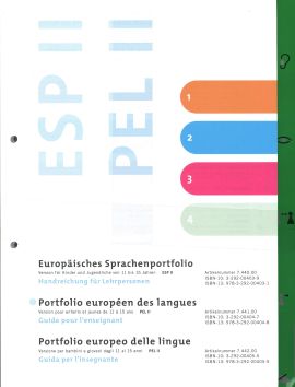 Portfolio européen des langues PEL 2 de 12 à 15 ans, guide pour l'enseignant