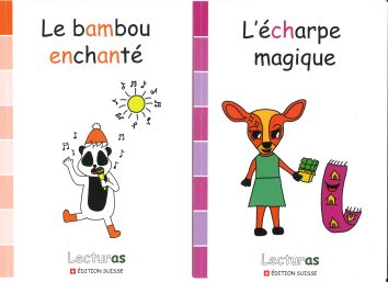 Lecturas. Set de 2 livres: "Le bambou enchanté" et "L'écharpe magique"