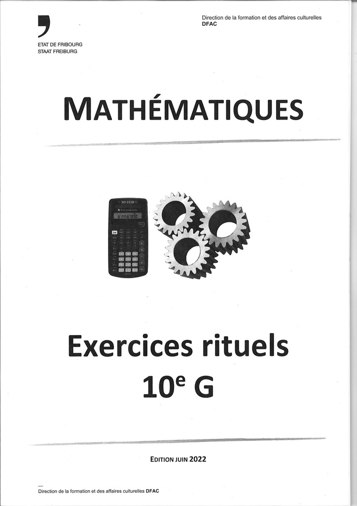 Exercices rituels de maths 10 ème G