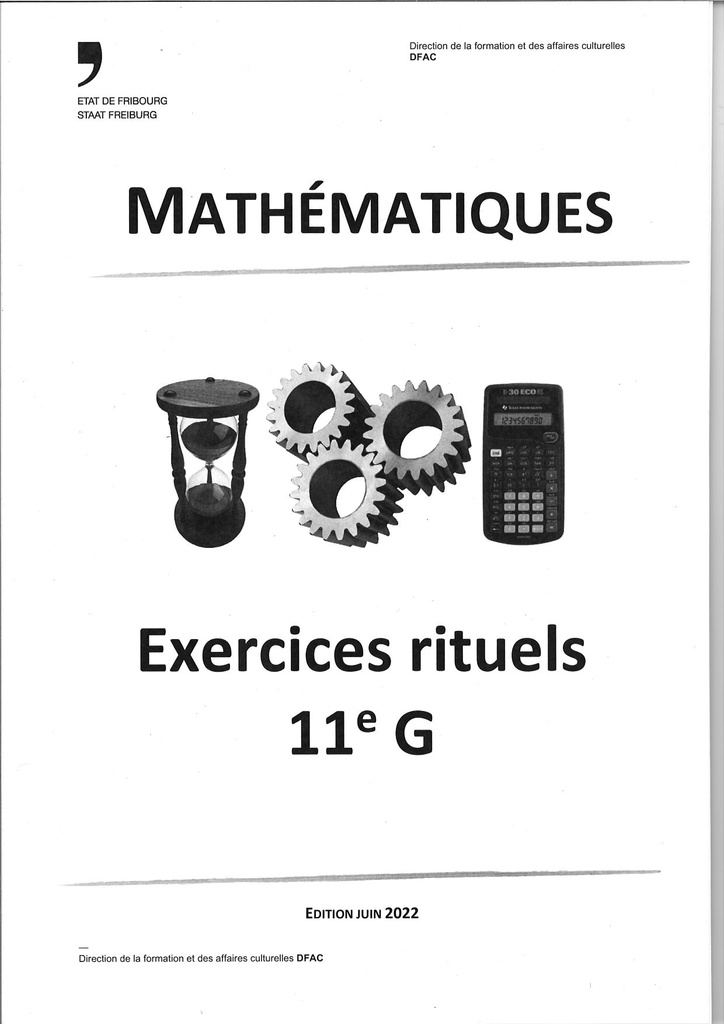 Exercices rituels de maths 11 ème G