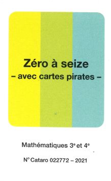 Mathématiques 4e cartes "Nombres 0-16 écrit en lettres + pirates" (CATARO 022772)