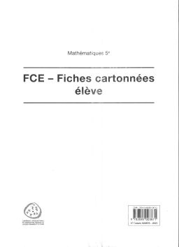 Mathématiques 5e fiches prédécoupées élève (CATARO 022676)