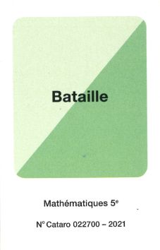 Mathématiques 5e jeu de cartes "Bataille" (CATARO 022700)