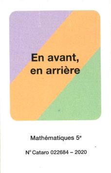 Mathématiques 5e jeu de cartes "En avant, en arrière"