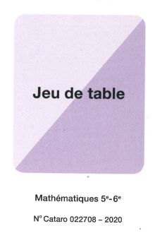 Mathématiques 5e-6e jeu de cartes "Jeu de table" (CATARO 022708)