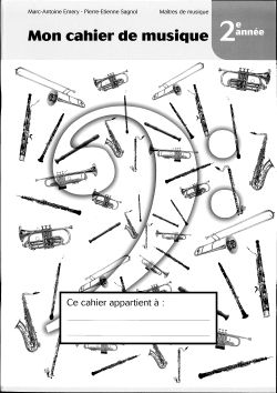 Musique 2e année du CO - cahier