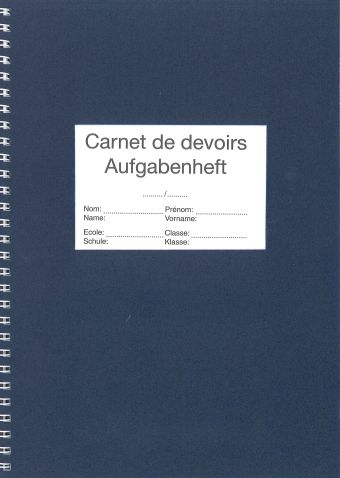 Carnet de devoirs bleu