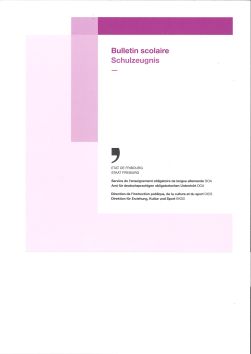 Titelseite für Schulzeugnis, 20 Blatt