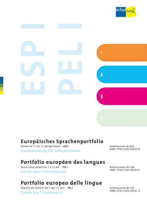 Europäisches Sprachenportfolio ESP I, Handreichungen für Lehrpersonen