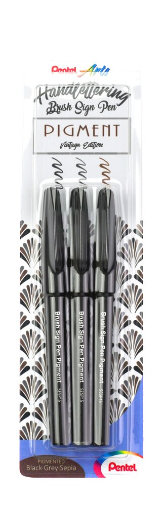 Feutres pinceau «Brush Sign Pen», set de 3 pces