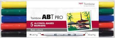 TOMBOW Dual-Pen ABT Pro base alcool assortiment de 5 pièces