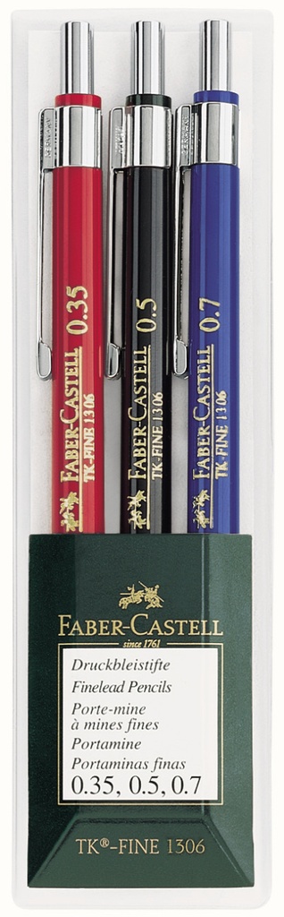 Set de 3 Porte-mines Faber-Castell (0.35 / 0.5 / 0.7)