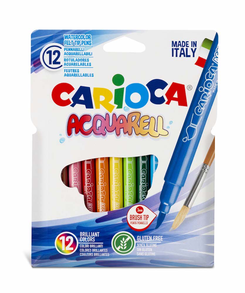 Feutres Carioca Acquarell 12 couleurs