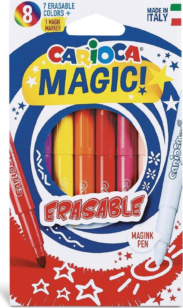 Feutres Carioca Erasable Magic 8 couleurs