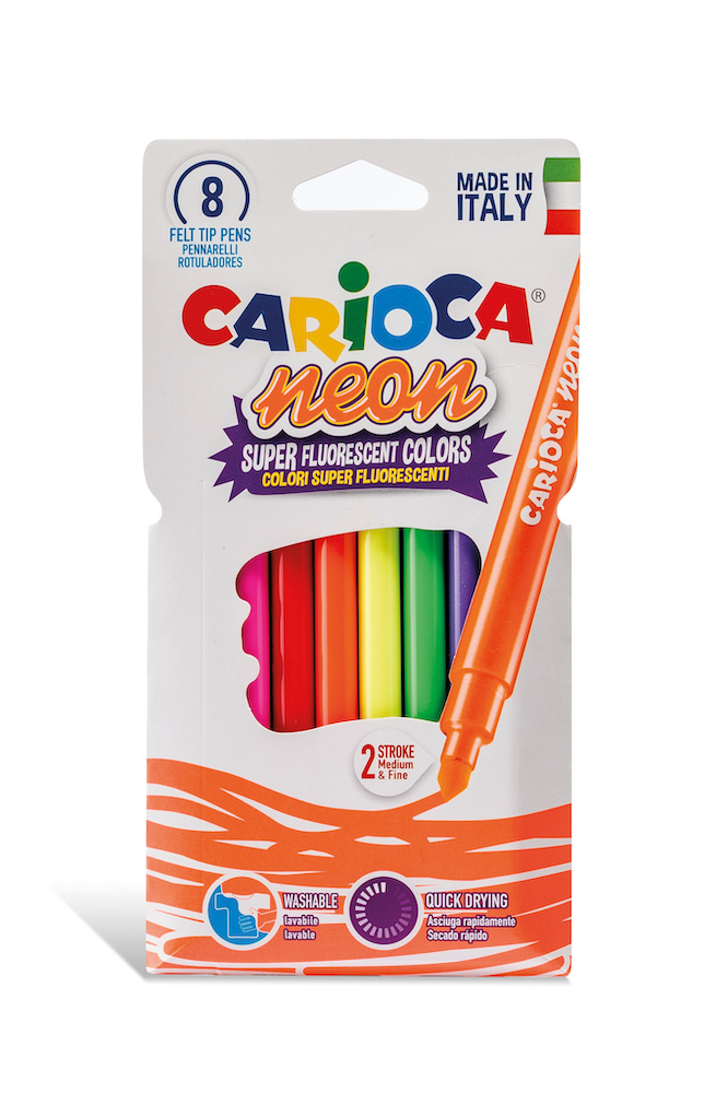 Feutres Carioca Neon 8 couleurs