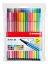 Feutres Stabilo Pen 68, Rollerset de 25 couleurs standard + 6 néon