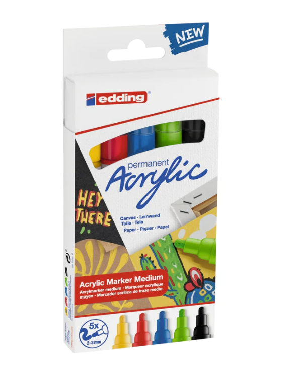 ​​Acrylic Marker edding 5100 Set 5 pièces