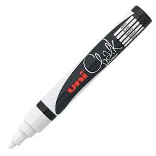 Marqueur craie liquide Uni-ball PWE-5M - blanc