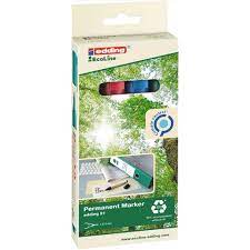 Marqueurs edding 21 EcoLine, assortiment 4 couleurs