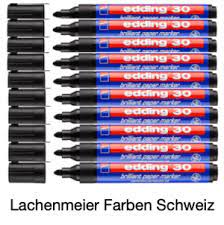 Marker edding 30 schwarz (10 Stück)