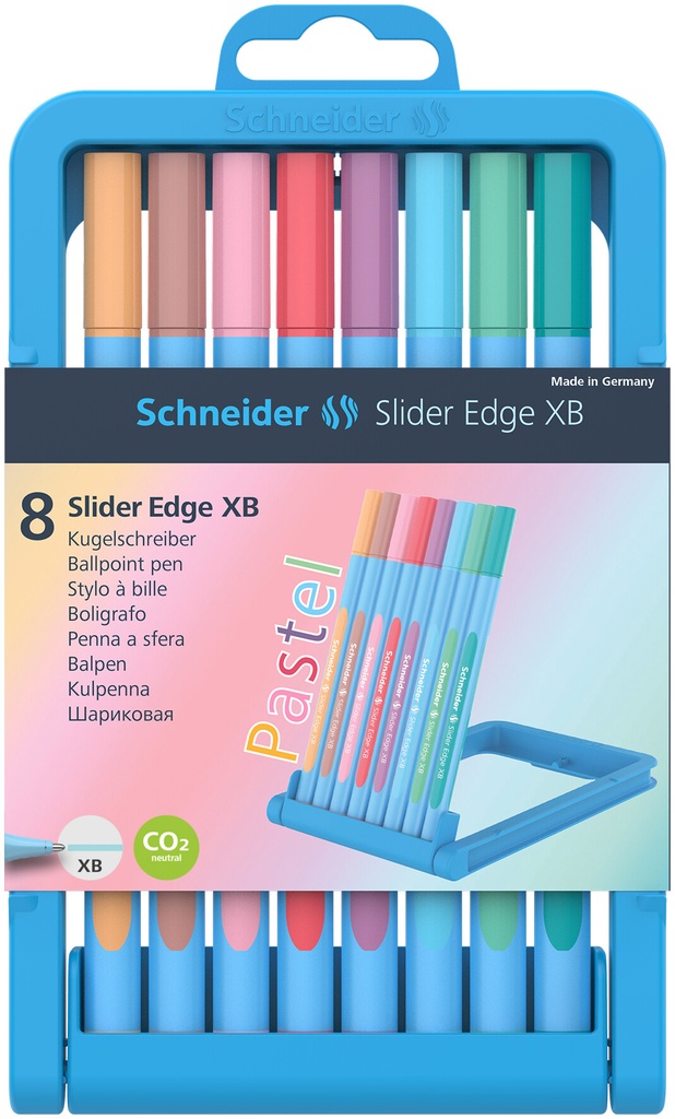 Kugelschreiber Schneider Slider Edge Pastell 8er-Box