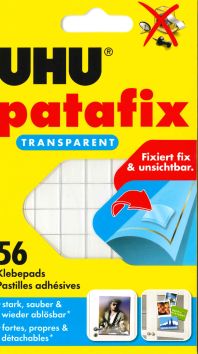 Klebepads Uhu patafix transparent (56 Stück)