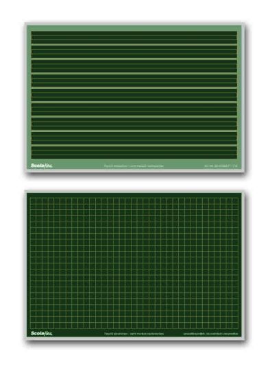 Ardoise Scolaflex ligné 5mm quadrillé 7mm