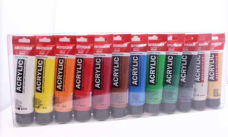 Acrylic colour Amsterdam 120 ml, Set zu 12 Farben