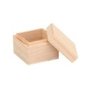 Boîte carrée en bois 6 cm x 6 cm hauteur 5 cm