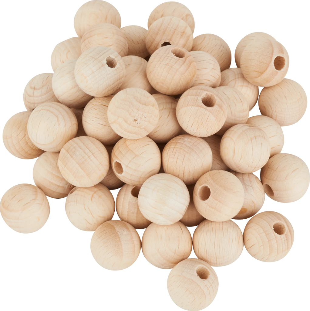 Boules en bois ø 15 mm - pq de 50 pces