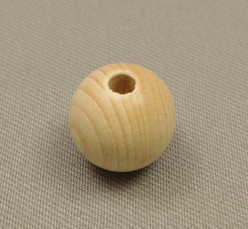 Boules en bois ø 25 mm avec trou traversant (8 pièces)